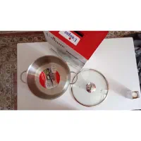 قابلمه استیل تابه چدنی وتعدادی ظروف