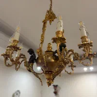 لوستر نه شاخه برنز|لوستر و چراغ آویز|تهران, ونک|دیوار