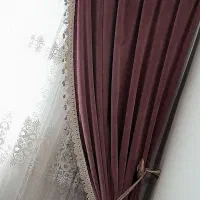 پرده پذیرایی همراه والان مخمل|پرده، رانر، رومیزی|تهران, شکوفه (عبدل آباد)|دیوار