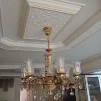 لوستر کریستال و برنز|لوستر و چراغ آویز|قم, زنبیل آباد|دیوار