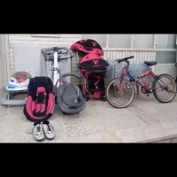 کالسکه و کریره/تخت کودک/دوچرخه/کفش فوتبال