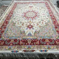 فرش تک ۶ متری عُلیا                  ۴۰ رج، ابریشم|فرش|تبریز, |دیوار