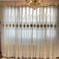پرده گیپور استر دار حریر ترک پذیرایی