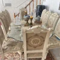 مبل سلطنتی و میز غذا خوری هر دو۸ نفره|مبلمان خانگی و میز عسلی|میانه, |دیوار