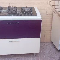اجاق گاز صفحه ای و کابینت زیر|اجاق گاز و لوازم برقی پخت‌وپز|نسیم‌شهر, |دیوار