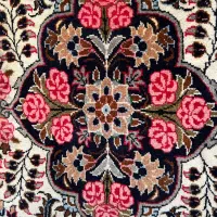 یک جفت پشتی دستباف با گل های صورتی بسیار ملیح