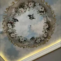 نقاشی پتینه ورق طلادرجه یک|خدمات پیشه و مهارت|کرمانشاه, |دیوار