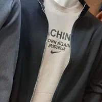 سوییشرت دورس ۳ نخ پنبه تمام زیپ