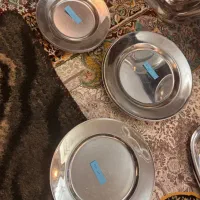 ست دیس و سینی و بشقاب استیل