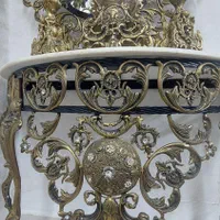 ست آیینه وشمعدان برنز اصل و سنگین|آینه|کاشان, فین کوچک|دیوار