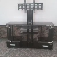میز تلویزیون شیشه ای ترک