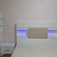 تخت MDF همراه تشک و ۲عدد پاتختی،میز آرایش و صندلی|تخت و سرویس خواب|اصفهان, ارزنان|دیوار