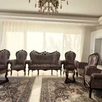 مبل سلطنتی۹نفره همراه با سرویس نهار خوری۸نفره تمیز|مبلمان خانگی و میز عسلی|نیاسر, |دیوار