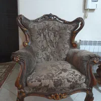 مبل استیل ۷ نفره دو میز بان با میز غذا خوری ۶ نفره|مبلمان خانگی و میز عسلی|تهران, بلورسازی|دیوار