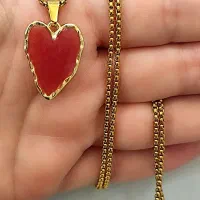 گردنبند رزین طرح قلب