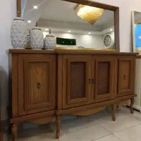 آینه کنسول میز تی وی مدل بلوط|بوفه، ویترین، کنسول|رشت, استقامت ۱|دیوار