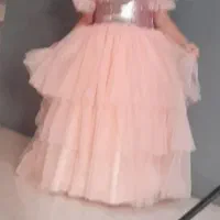 لباس دخترانه گلبهی رنگ