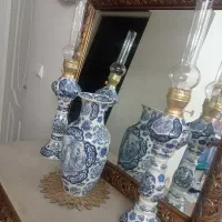 ست گلدان و چراغ نفتی انگلیس