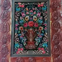 تابلوفرش ابریشم باقاب|تابلو فرش|قم, نیروگاه|دیوار