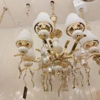 لوستر با کریستال های شامپاینی