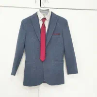 کت و شلوار و جلیقه و پیراهن سفید و کراوات مجلسی