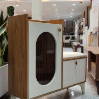 جاکفشی نیمکتی مبلی جا کفشی درب شیشه ای