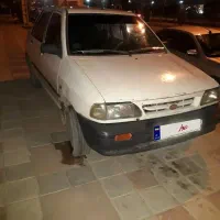 پراید۸۶ سفید دو لکه رنگ
