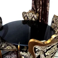 میز نهارخوری ۶نفره استیل راش سلطنتی