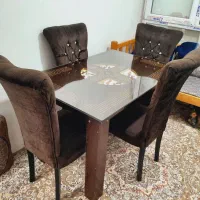 دو دست میز ناهار خوری چهار نفره تمیز و سالم|میز و صندلی غذاخوری|سنگر, |دیوار