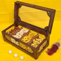 جعبه چوبی تزئینی آجیل و خشکبار|ظروف سرو و پذیرایی|تهران, امام حسین|دیوار