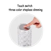 آباژور کریستال لامپ لمسی|چراغ خواب و آباژور|ری, صالح آباد جنوبی (باغ رضوان)|دیوار