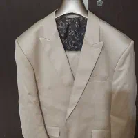 کت وشلوار کرم رنگ سایز ۵۴