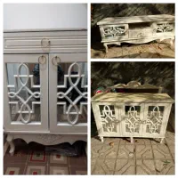 آینه کنسول و میز  و جاکفشی تمیز ومرتب همه باهم