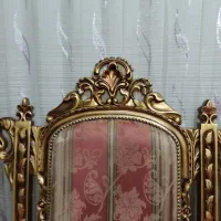 مبل17نفرهشاهنشین چوب کنده کاری دست نشیمنها پر قو