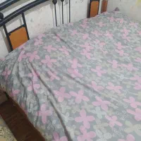 یک عدد تخت دونفره فلز و ام دی اف