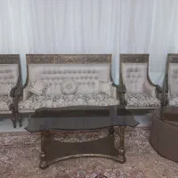 مبلمان ۷نفره چوب راش|مبلمان خانگی و میز عسلی|کهریزک, |دیوار