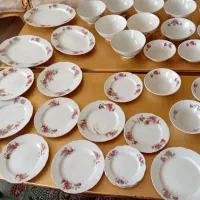 پلوخوری کاسه آبگوشت خوری  گل سرخی اصل ژاپنی عتیقه