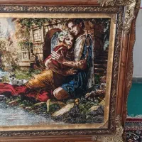 تابلو فرش دست باف با قاب خوب و شناسنامه