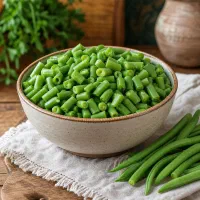 لوبیا سبز و سبزی قورمه سبزی