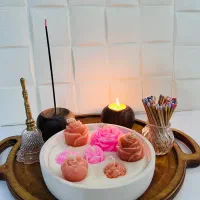 شمع و باکس گل برای روز دختر