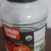 شیشه خالی بزرگ و کوچیک ۱عدد ترشی سیر و ریتون شور
