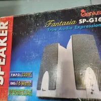 اسپیکر دو تکه با کارتن سالم تمیز