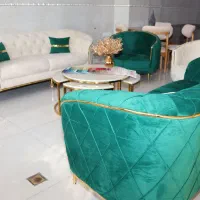 مبل هفت نفره با رنگ ترکیبی شیک//