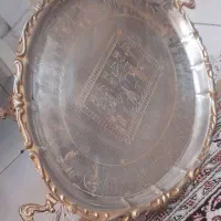 سینی مس قلمکار قدیم ۲مدل قندان و سینی برنجی|کلکسیون اشیاء عتیقه|فردیس, فرامرزیه|دیوار