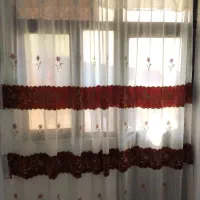 دو عدد پرده حریر مخمل باف سالم|پرده، رانر، رومیزی|بندرعباس, |دیوار