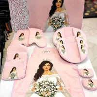 سرویس دم کنی عروس11پارچه|سفره، حوله، دستمال آشپزخانه|خاش, |دیوار