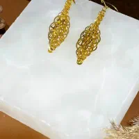 گوشواره طلا لیزری شیک با اجرت پایین