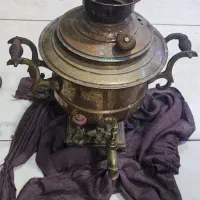سماور زغالی که تبدیل ب گازی شده  قدیمی عتیقه