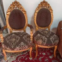 مبل سلطنتی مدل فرحی چوب راش ۹نفرع در حد نو|مبلمان خانگی و میز عسلی|قزوین, |دیوار