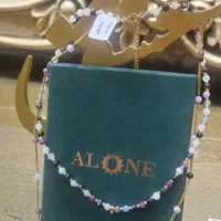 گردنبند ALONE آبکاری و سنگ|جواهرات|قم, پردیسان|دیوار